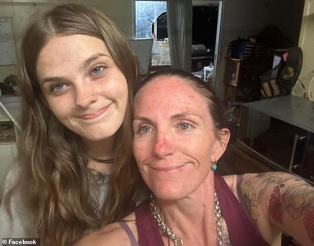 As officers began a thorough search of bushland, Pheobe's mum Kylie Johnson (right) released a statement through police in which she described her daughter as 'feisty' and 'the sunflower in a field full of wildflowers'