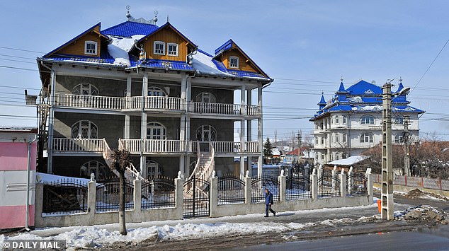 The Romanian home of the Rostas, a family of professional thieves. The gang preyed on sleeping London commuters but sent the money to Romania to finance elaborate mansions