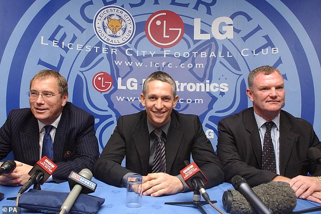 From left to right: John Holmes, Gary Lineker and former Leicester City chairman Greg Clarke
