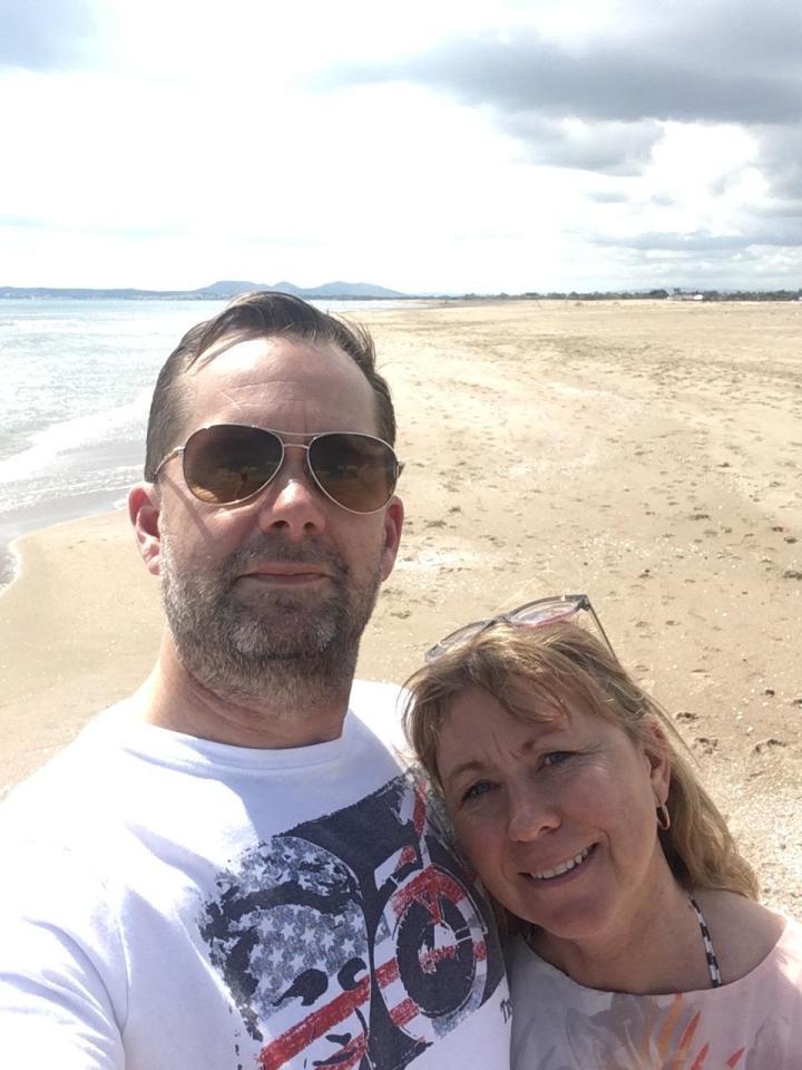 Couple on a beach.