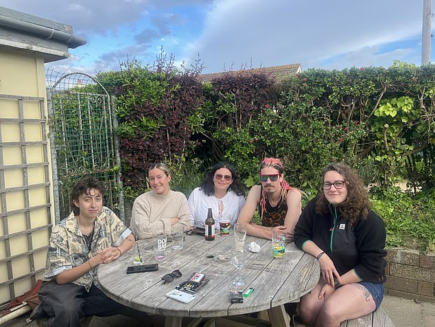 Pictured: A group of Gen Z islanders that moved to Sark for a slower pace of life