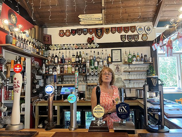 Sandra Williams (pictured), 60, works at one of the three pubs or social hubs on the island