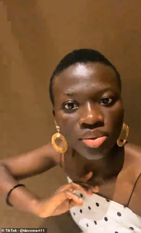 The phenomenon has been felt by hundreds on the app, with searches for 'pregnancy face' churning out a plethora of commiserating mothers. Among them, Dave Mart, (pictured) who accumulated 5 million views on a clip sharing her facial transformation during pregnancy