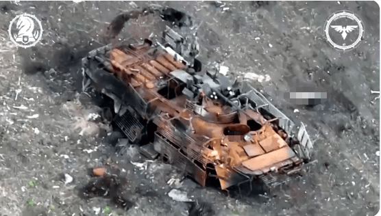 Destroyed Russian tank.