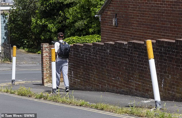 The artworks have been spotted in recent days, with no clues as to who's behind them