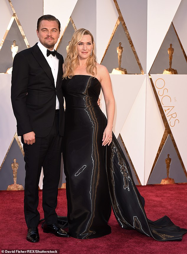 Mia refers to her mother Kate's Titanic and Revolutionary Road co-star as Uncle Leo. Pictured: Kate and Leo at the 2016 Oscars