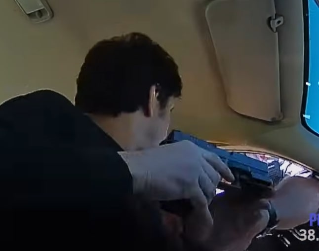 Police bodycam footage of a fatal shootout during a traffic stop.