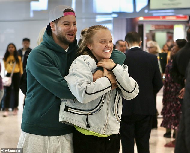 They embraced each other at arrivals