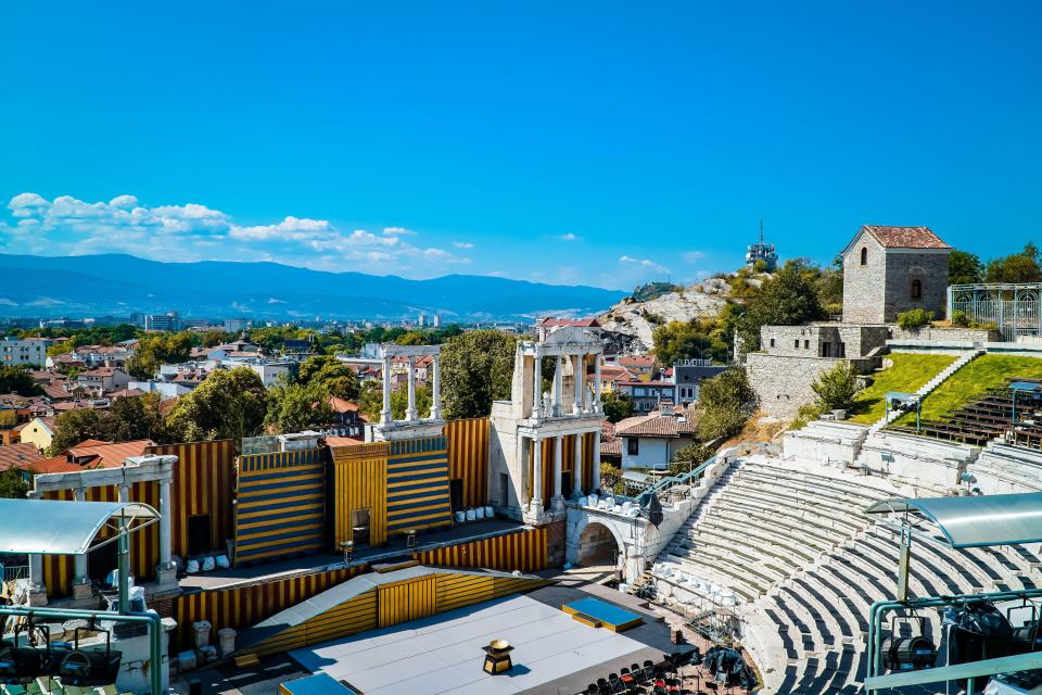 Ancient Roman Theatre in Plovdiv, Bulgaria.
