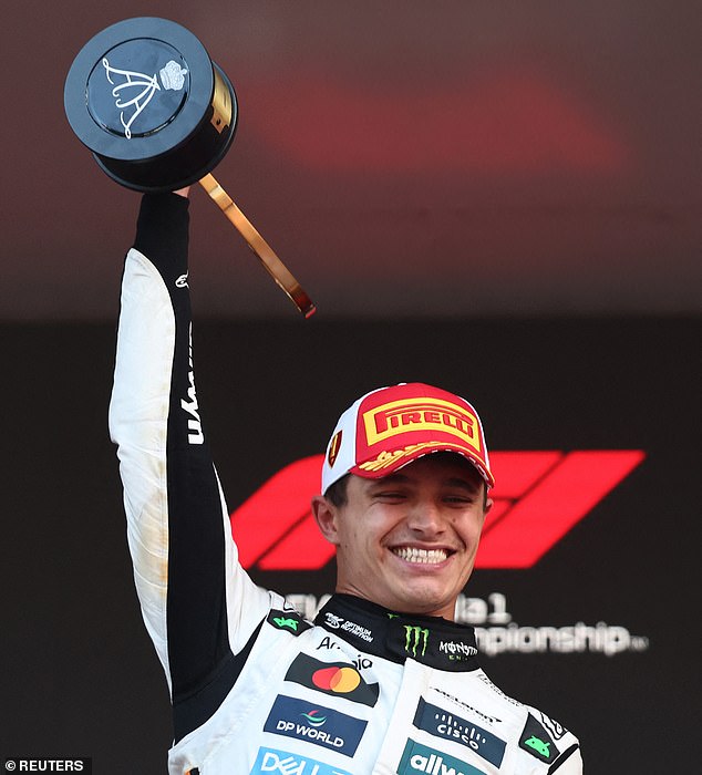 Norris cut team-mate Oscar Piastri's lead at the top of the World Championship to three points