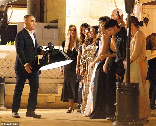 Hollywood's go-to party planner, Mindy Weiss was seen directing the guests and giving out instructions ahead of the big day