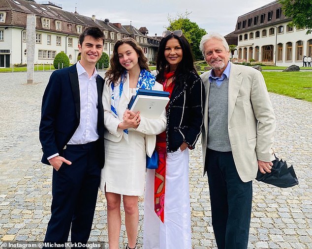 Michael shares Carys and her brother Dylan with his wife Catherine Zeta-Jones