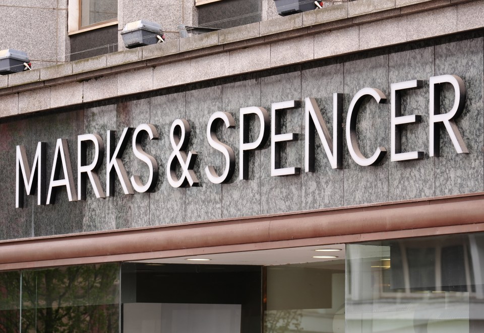 Marks & Spencer store sign.