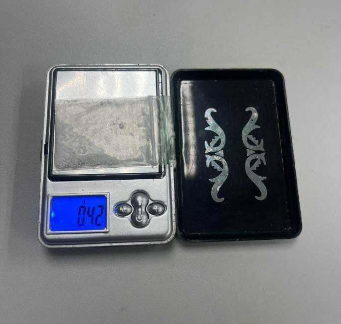 Cocaine seized from a passport.