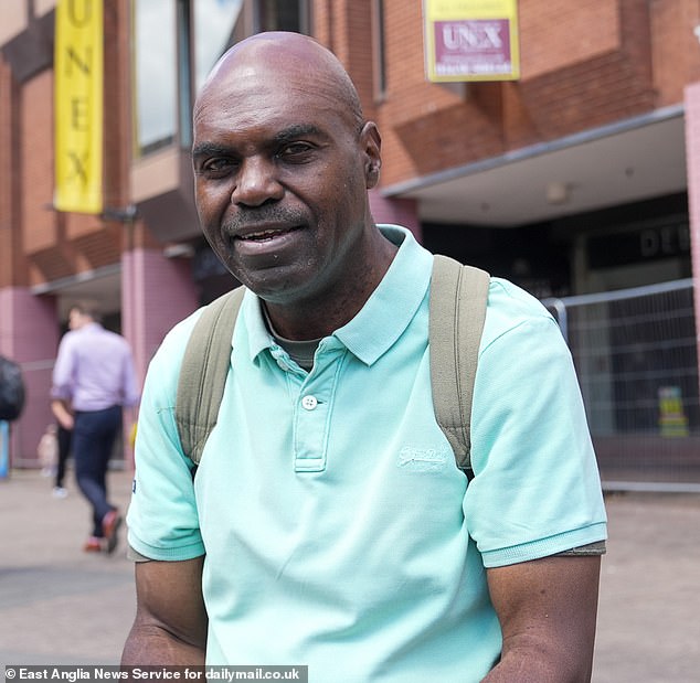 Noel Thompson, 59, (pictured) a cleaner from Ipswich, said: 'It's an eyesore. It's desolate. It's probably because people don't have a lot of money to spend'