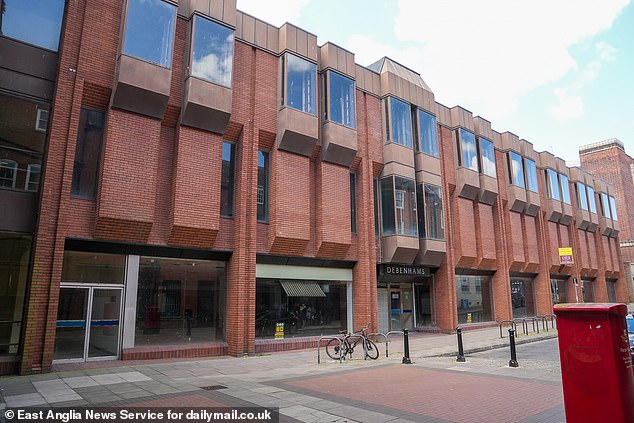 The store spanned three floors but so far has been left empty in the town centre for almost half a decade