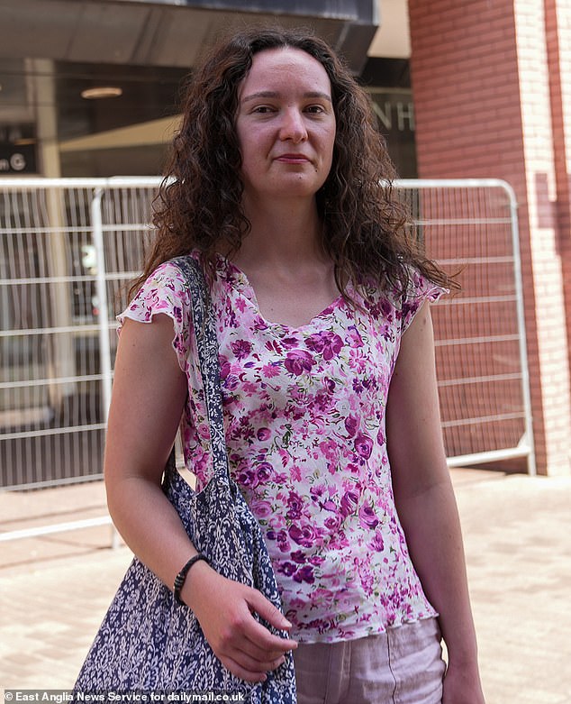 Ipswich local Antonia Cook, 25, (pictured) said: 'I miss Debenhams. A lot of my friends worked here. Now it just [has] a feeling of urban desolation in a ghost town riddled with barbers and vape shops'