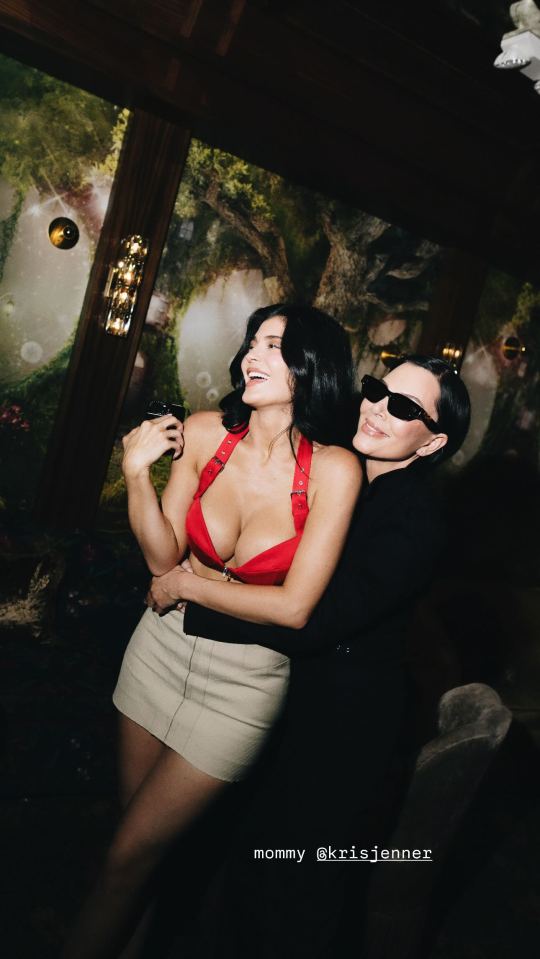 Kylie Jenner and Kris Jenner at a launch event.