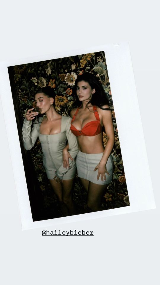 Photo of Hailey Bieber and Kylie Jenner at a launch party.