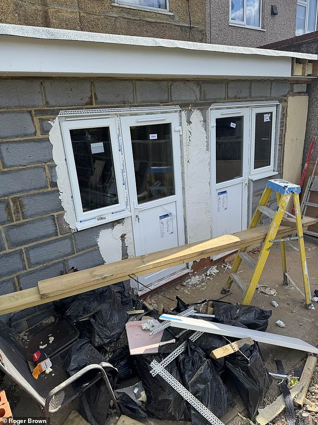 He accused the builders of stealing ladders from his own garden to use in their construction work