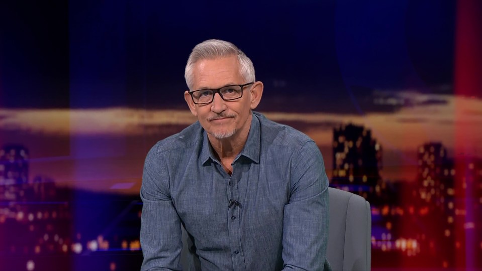 Gary Lineker on a television show.