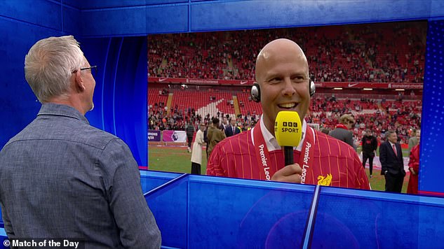Liverpool boss Arne Slot took time to pay a classy tribute to Lineker during their interview