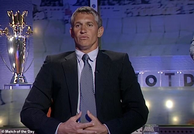 Old clips of Lineker during his early days on BBC's flagship show were also shown during a 10-minute tribute