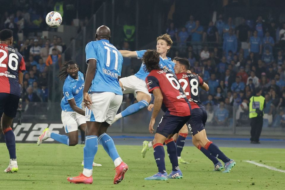 Scott McTominay scoring a goal for Napoli.