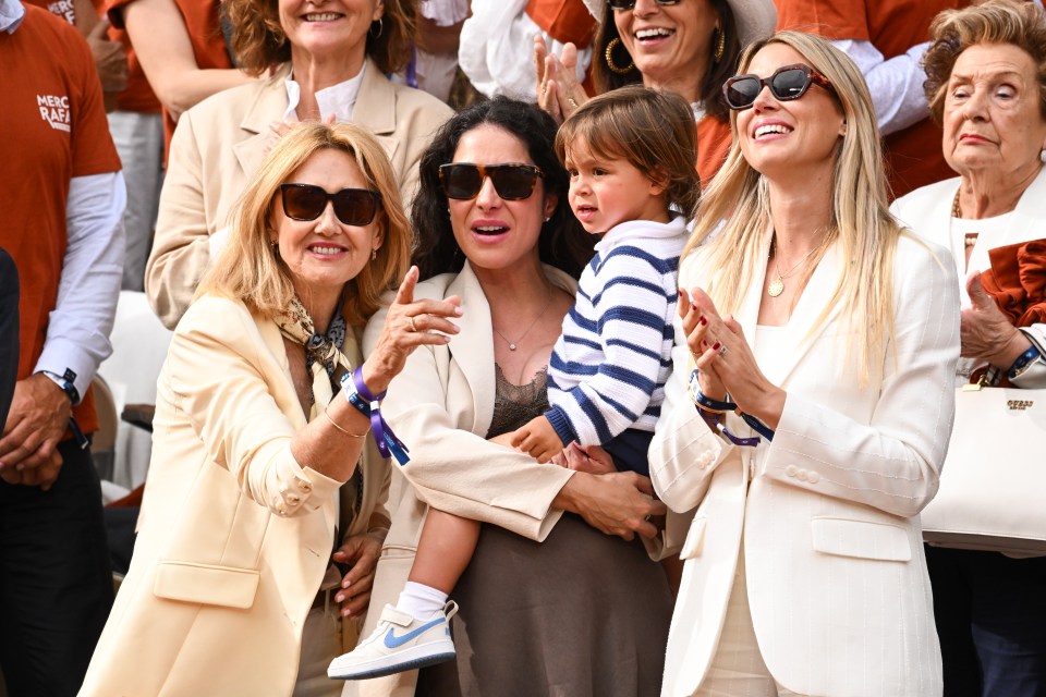 Family and friends at Rafael Nadal's career tribute ceremony.