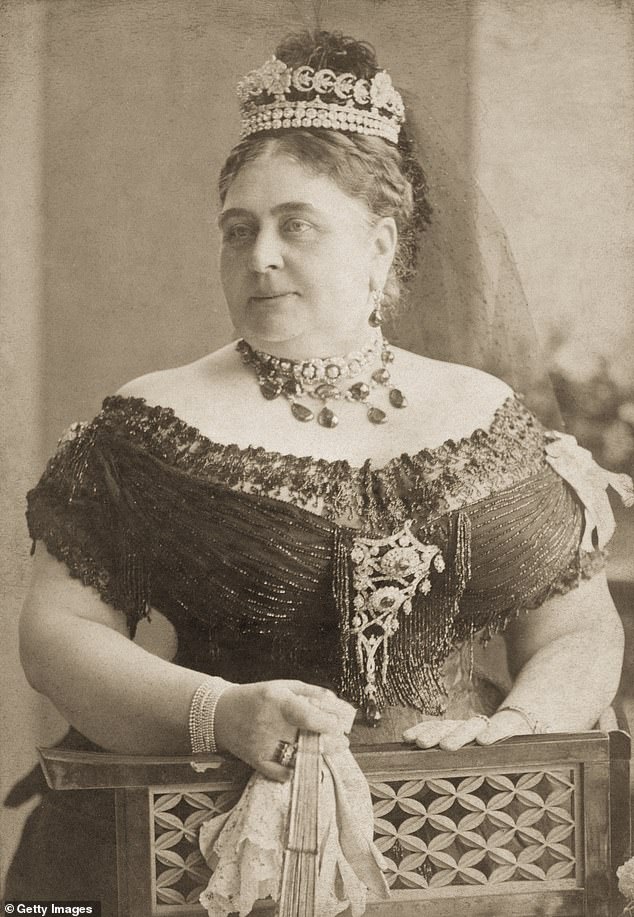Mary's parents were minor royals. Her father was Prince Francis the Duke of Teck - a member of the German House of Württemberg dynasty - her mother was Princess Mary (pictured) a fellow German from the Kingdom of Hanover