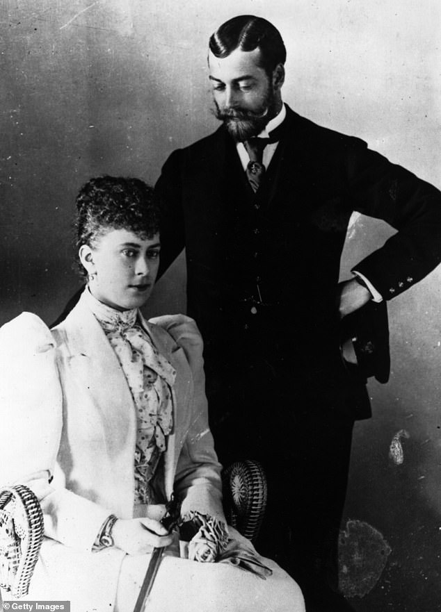 A future King George V and Princess Mary in 1893. Both Mary and Prince George failed to notice the abuse of Edward and Albert at the hands of their nanny who would often pinch the two boys