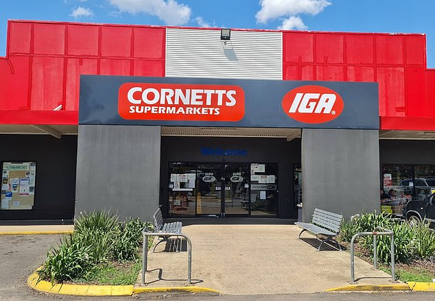 Pheobe visited a local IGA (pictured) 'looking worse for wear with no money' on several occasions before she went missing