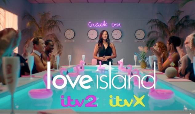 Maya Jama in the Love Island trailer.