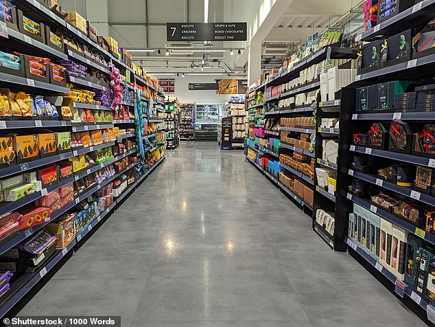 Eight of the new stores are scheduled to be opened by July 2026, subject to planning permission (file image: an aisle with food products is seen in M&S)