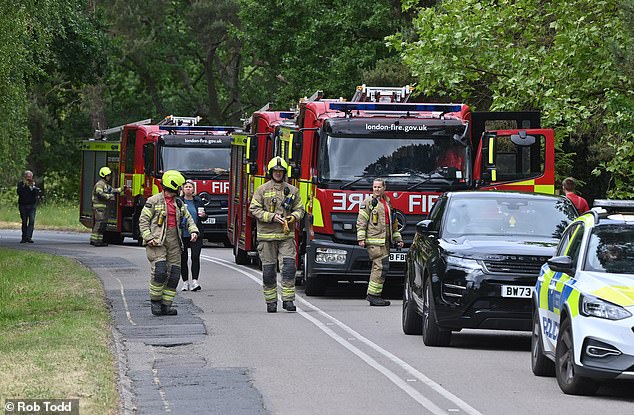 More than 70 firefighters battled through the night to save as much of Hollybush House as they could