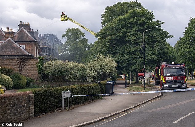The London Fire Brigade said 10 fire engines had swarmed the scene with about 70 firefighters working to extinguish the inferno