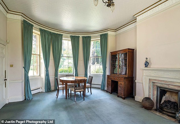 The London Fire Brigade said: 'The whole of the roof, as well as most of the first floor and half of the ground floor of the property are alight'