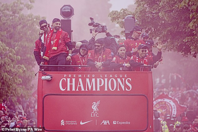 The Reds headed off just after 2pm as they were greeted by supporters in the city