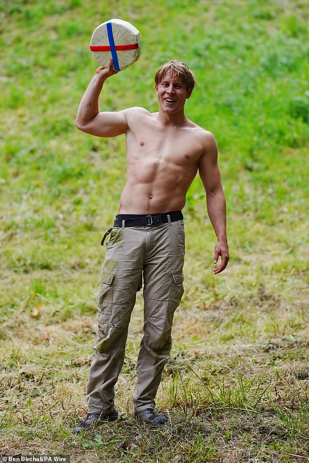 Tom Kopke, from Munich in Germany, has today won the opening men's race for the second year running - he is pictured here celebrating his latest victory