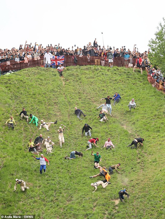 Today's event comes just weeks after it was revealed the Cheese Rolling race tradition could be given an official honour by being added to a UK heritage list