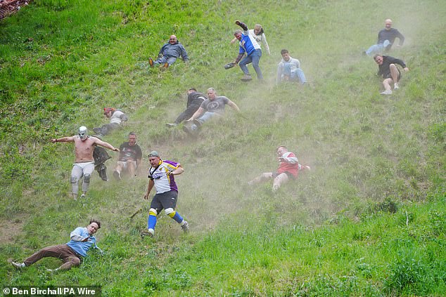 The traditional annual event is thought to date back to the 1800s in Gloucestershire
