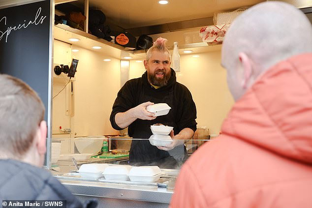 Market Café owner Sue Vaughan told MailOnline that she had a run-in with Spudman when he was on his previous pitch before the market closed for redevelopment, saying he 'shouted and swore' at her