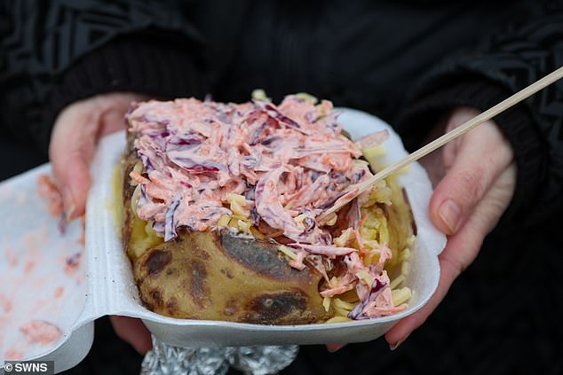 Local resident Monique Dennis said: ¿I wouldn¿t queue two hours for a jacket potato you could quite easily make at home'