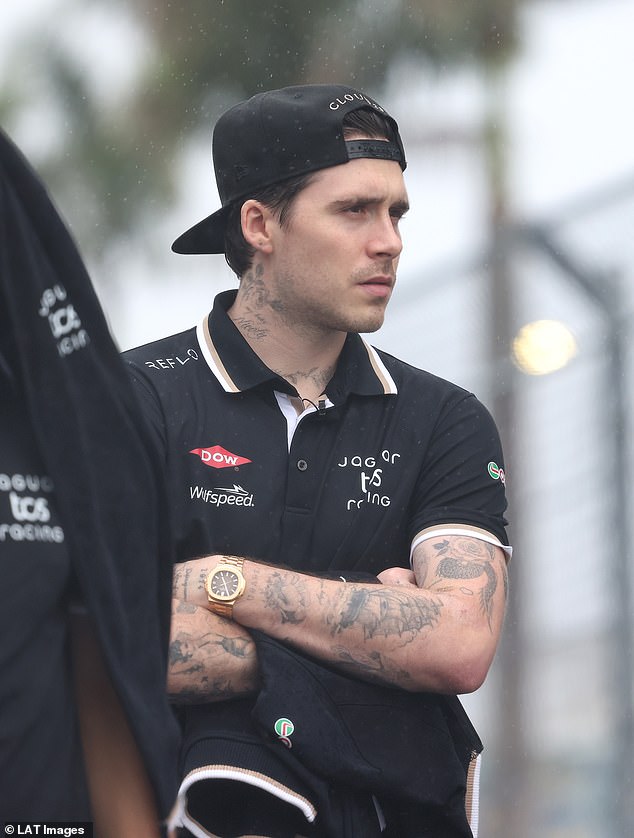 Speaking ahead of his race for Formula E in March (pictured) Brooklyn told the Mail: ‘I just tell her, find that one thing that you love and just put your head down, don’t listen to anyone'