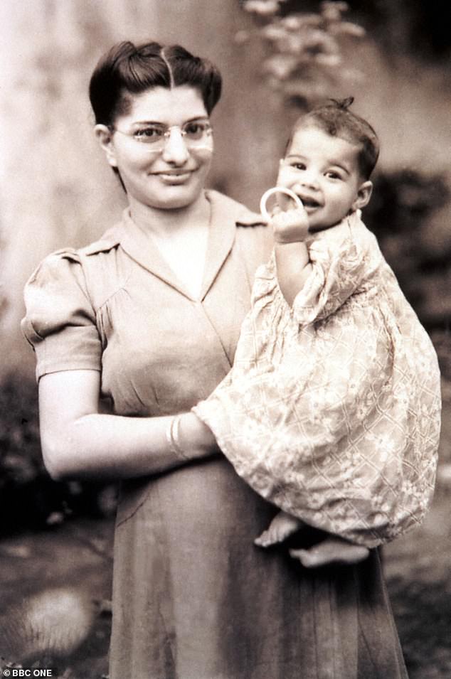 A young Freddie Mercury, born Farrokh Bulsara, is pictured here with his mother Jer Bulsara