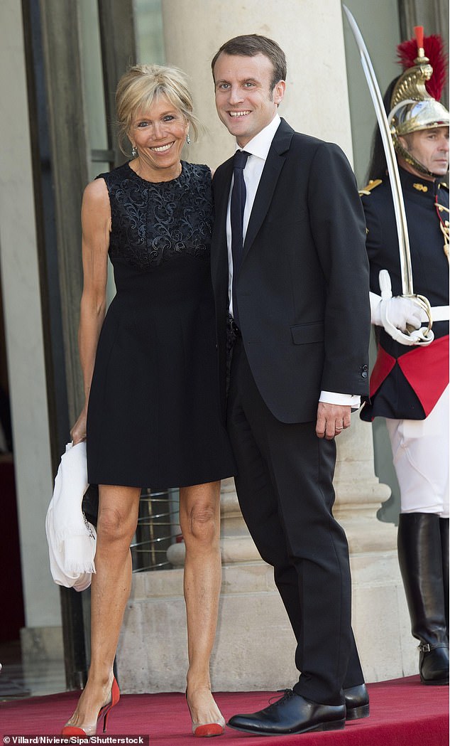 The now French President was just 15 years old when he met Madame Auziere, a teacher who was 24 years his senior, at Lycee La Providence in Amiens