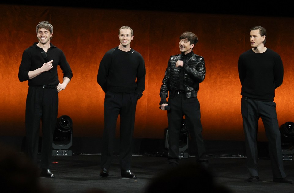 Paul Mescal, Joseph Quinn, Barry Keoghan, and Harris Dickinson at CinemaCon 2025.