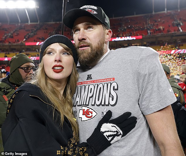 'Once he is done playing, the conversation will be front and center,' the source said of Swift and Kelce. (Swift and Kelce pictured in January 2025)