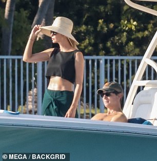 She's seen with Jared during the outing