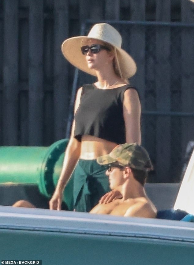 At one point, she tenderly placed her hand on Jared's shoulder